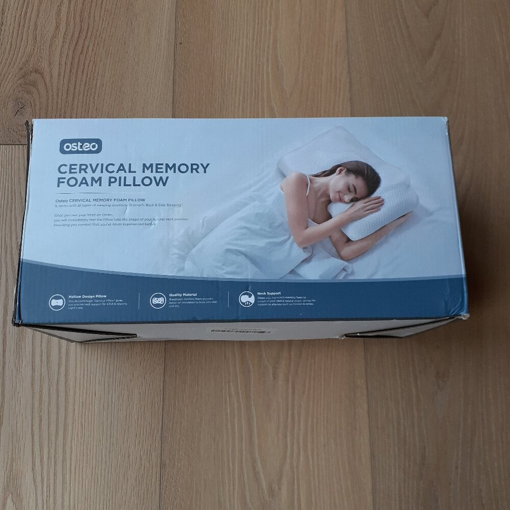 New Queen Size Osteo Cervical Memory Foam Bed Pillow for Neck Support